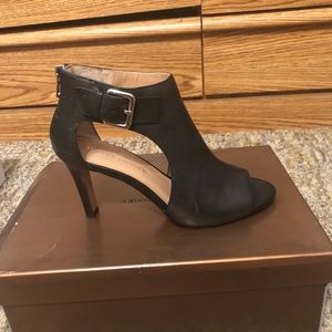 Black open toe heel